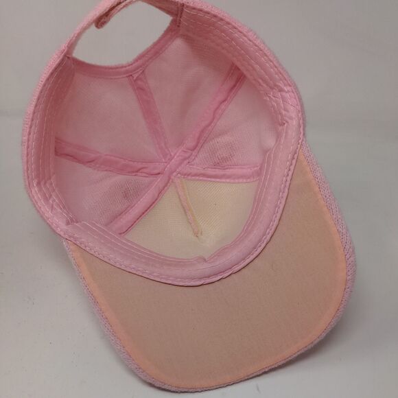 Unbranded Women's Strapback Hat Pink Fleece Fuzzy Pom Poms LOVE Logo - Picture 10 of 11